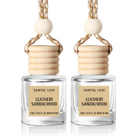 Car Air Freshener Hanging 2 Pack  Leathery Sandalwood Essential Oil Diffuser  Car Air Fresheners For Women  45+ Days Long Lasting Air Freshener For C Ar  C Ar Accessories  Made In Usa