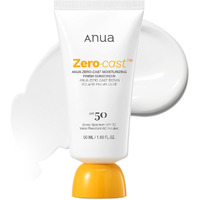 Anua Zero-Cast Moisturizing Finish Sunscreen Spf 50  Glow Natural Sunscreen No White Cast  Hyaluronic Acid  Niacinamide Sun Block For Face Oil-Free  Oxybenzone Free  Travel Essential (50Ml/1.69Fl.Oz)