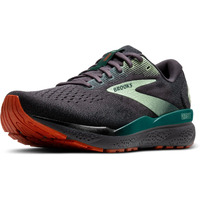 Brooks Mens Ghost 16 Neutral Running Shoe - Blackened Pearl/June Bug/Green - 8 Medium