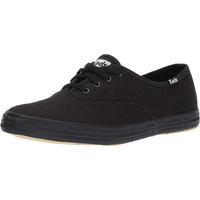 Keds Women's Champion Lace Up Sneaker  Black/Black Canvas  6.5