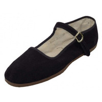 Shoes 18 Womens Cotton China Doll Mary Jane Shoes Ballerina Ballet Flats Shoes 118-T Black 5