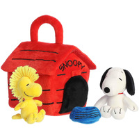 Aurora Timeless Peanuts Snoopy's Dog House Playset Stuffed Animal - Classic Characters - Lasting Memories - Multicolor 8 Inches
