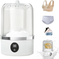 Underwear Washer  Portable Mini Washing Machine  2025 Upgraded Mini Washings Machines  Rechargeable Cordless Washing-Machine  Laundry Cup For Bra  Underwear  Socks (White)