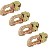 Us Cargo Control L Track Double Stud Fitting (4 Pack) 5 000 Pounds Break Strength  Use With L Track Rails In Truck Bed Or Trailer To Tie Down Atv  Motorcycle  Automatic Locking With Spring Release