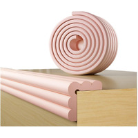 Multifunctional Foam Baby Safety Edge & Corner Covers Guards Child Safety Bumper Strip Baby Proofing Edge Protector Suitable For Glass Table Furniture Fireplace 6.5 Ft/2M (Pink)