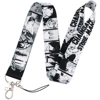 Pinstant Chainsaw Man Anime Manga 17.7"" Neck Lanyard Keychain Holder Id Badge Mobile Phone Pin Strap