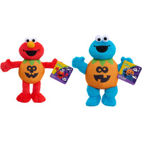 Just Play Sesame Street Elmo & Cookie Monster Small Halloween Plush 2-Pack  Sustainable Stuffed Animal  Soft Plushie  Kids Toys For Ages 18 Month
