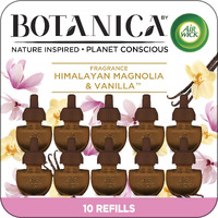 Botanica By Air Wick Plug In Scented Oil Refill  10Ct  Himalayan Magnolia And Vanilla  Air Freshener  Eco Friendly  Essential Oils