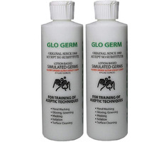 Glo Germ Gel 8 Ounce Two Pack Double Pack Glo Germ Gel (16 Oz) - Gel Lotion Based Simulated Germs - Helps Promote Better Hand Washing Habits - Training For Aseptic Techniques - Two Pack