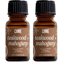 Candecraftco Premium Fragrance Oil - Diffuser Oils Fragrances Scented For Home  Candle Soap Making Supplies  Aromatherapy Blends For House (0.34 Fl Oz) (2-Pack  Teakwood & Mahogany)