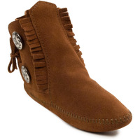 Minnetonka Two Button Boot Soft Leather Sole Mens Boot 10 Dm Us Brown