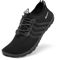 Racqua Men&Women Quick-Dry Aqua Socks For Hiking Surf Diving Sport Water Shoes Breathable Pool Beach Swim Shoes Black 8.5W/7.5M