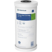 Pentair Pentek Rfc-Bb Big Blue Carbon Water Filter  10-Inch  Whole House Heavy Duty Radial Flow Carbon Replacement Cartridge With Granular Activated Carbon (Gac) Filter  10"" X 4.5""  25 Micron