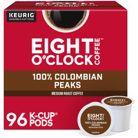 Eight O 'Clock Coffee Colombian Peaks Keurig Single-Serve K-Cup Pods, Medium Roast Coffee, 96 Count (Pack Of 4)