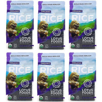 Lotus Foods Bulk Organic Forbidden Rice - Black Rice Organic, Purple Rice, Black Rice Bulk, Gluten Free Heirloom Rice, Whole Grain, Non Gmo, Vegan - 15 Oz Bags (Pack Of 6)