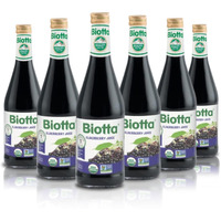 Biotta Organic Elderberry Juice - Naturally Sweetened Fruit Juice For Optimal Immune Support Function - With Immunity Boosting Elderberries - Good Source Of Potassium (16.9 Fl Oz, Pk Of 6)