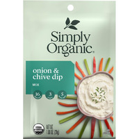 Simply Organic Onion & Chive Dip Mix, Certified Organic | 1 Oz | Pack Of 3