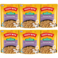 Tasty Bite Organic Coconut Rice, 8.8 Ounce, Pack Of 6, Ready To Eat, Microwavable, Vegan, Gluten-Free