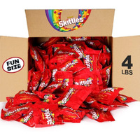 Skittles Original Fun Size Chewy Candy Bulk Pack, 4 Pound Box