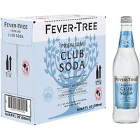 Fever Tree Club Soda - Premium Quality Mixer - Refreshing Beverage For Cocktails & Mocktails. Naturally Sourced Ingredients, No Artificial Sweeteners Or Colors - 500 Ml Bottles - Pack Of 8