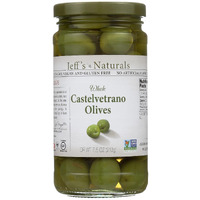 Jeff's Naturals Whole Castelvetrano Olives, 7.5 Ounce (Pack Of 6)