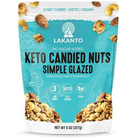 Lakanto Keto Mixed Candied Nuts Simple Glazed - No Sugar Added Sweetened With Monk Fruit 3 Net Carbs Keto Diet Friendly Vegan On The Go Snack Anytime (Simple Glazed)