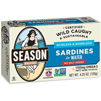 Season Skinless And Boneless Sardines In Water 4.25 Ounce (Pack Of 6)