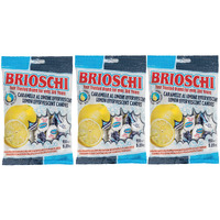 Brioschi Lemon Flavored Effervescent Fizzy Digestive Italian Candies, 5.29 Oz (Pack Of 3) Bags