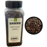 Sauers Whole Black Pepper  1 Pound Canister  Foodservice