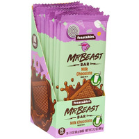 Feastables Mrbeast Milk Chocolate Bars - Made With Grass-Fed Milk Chocolate And Organic Cocoa. Only 5 Ingredients 10 Count
