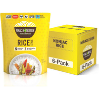 Miracle Noodle Rice - Konjac Rice, Keto Rice, Plant-Based, Gluten-Free, Soy Free, Low Carb Rice, Low-Calorie Rice, Grain Free, Perfect For Stir-Fry, Rice Pilaf, & Rice Pudding - 7 Oz, 6-Pack