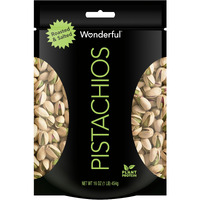 Wonderful Pistachios In Shell, Roasted And Salted Nuts, 16 Ounce Resealable Bag, Healthy Snack, Protein Snack, Pantry Staple