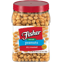 Fisher Snack Sea Salt Dry Roasted Peanuts 36 Ounces No Artificial Colors Or Flavors