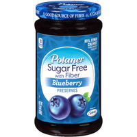 Polaner Sugar Free With Fiber Blueberry Preserves 13 Ounce