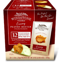 Windstone Farms Creamy Peanut Butter 32Ct 1.15Oz Snack Packet, 1.15Oz Snack Packets