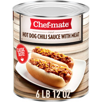 Chef-Mate Hot Dog Canned Chili Sauce With Meat, Ready To Eat, 6 Lb 12 Oz (#10 Can Bulk)