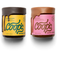 Coop's Original Hot Fudge & Salted Caramel Sauce (2- Pack): Gourmet, All Natural, Handcrafted, Gluten Free, Non-Gmo, Chocolate Ice Cream Toppings, Sundae, Desserts, 10 Ounce Each