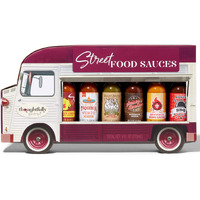 Thoughtfully Gourmet Street Food Sauces Hot Sauce And Bbq Gift Set Flavors: Diablo Wings Sauce Louisiana And More Vegan And Vegetarian Set Of 6