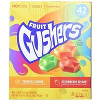 Betty Crocker Fruit Gushers Snacks Net Wt (42Count/0.8 Oz Net Wt 33.6 Oz),, ()