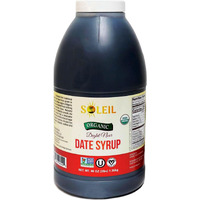 3Lb Organic Date Syrup | Made With100% Deglet Noor Dates | Certified Organic, Non-Gmo, Kosher & Vegan. Healthy Natural Sweetener With No Added Sugars Or Preservatives, Gluten-Free, Pba Free (48Oz)