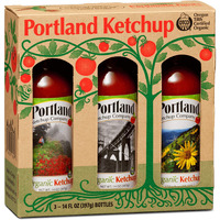 Portland Organic Ketchup Gift Box By Portlandia Foods (14 Fl Oz - Pack Of 3) Naturally Gluten-Free, Vegan, Non-Gmo, Usda Organic Certified, Made In Oregon Usa