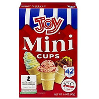 Joy Mini Cups Miniature Ice Cream Cones For Kids Desserts Cupcake Cones Cake Pops 42 Count (1 Box42 Cones)