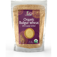 Jiva Organic Bulgur Wheat Coarse #3 2 Lb - Non-Gmo Grown In Usa 100% Natural Wheat Berries Resealable Bag