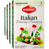 Haddar, Gluten Free Italian Dressing & Seasoning Mix 1.8Oz, 4 Pack (12 Packets) For Seasoning And Salad Dressing