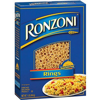 Ronzoni Rings Enriched Macaroni Non Gmo 16 Oz. Pack Of 3.