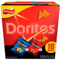 Frito-Lay Doritos Mix Variety Pack, Nacho Cheese & Cool Ranch, 1Oz Bags (10 Pack)