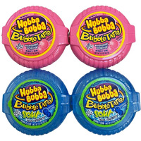 Hubba Bubba Original Bubble Tape And Hubba Bubba Sour Blue Raspberry Bubble Tape Bundle  6 Feet Of Gum Each Tape  2 Original Flavor Gum And 2 Blue Raspberry Gum  Pack Of 4 Total