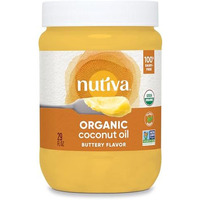 Nutiva Organic Butter Flavored Coconut Oil For Popcorn, Cooking And Baking. 29 Fl Oz - Usda Organic Non-Gmo, Vegan Dairy-Free Butter Substitute. Paleo And Keto Friendly.