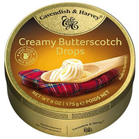 Cavendish & Harvey  Creamy Butterscotch Hard Candy Drops  6 Ounce Tin