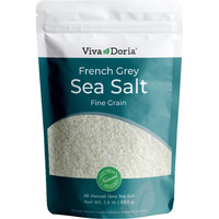 Viva Doria Sel Gris French Light Grey Sea Salt, 1.5 Lb (24 Oz)